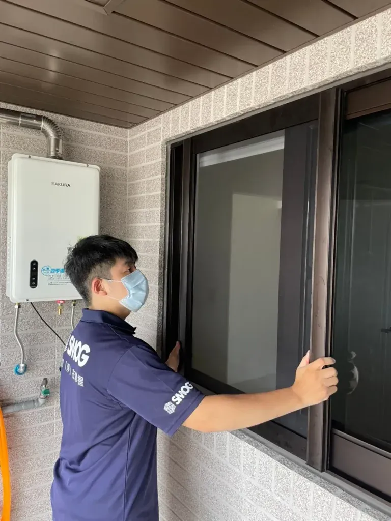 SMOG防霾紗窗施工圖