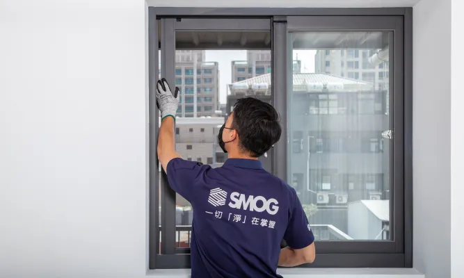 SMOG思瑪科-微靜電防霾紗窗-工作流程
